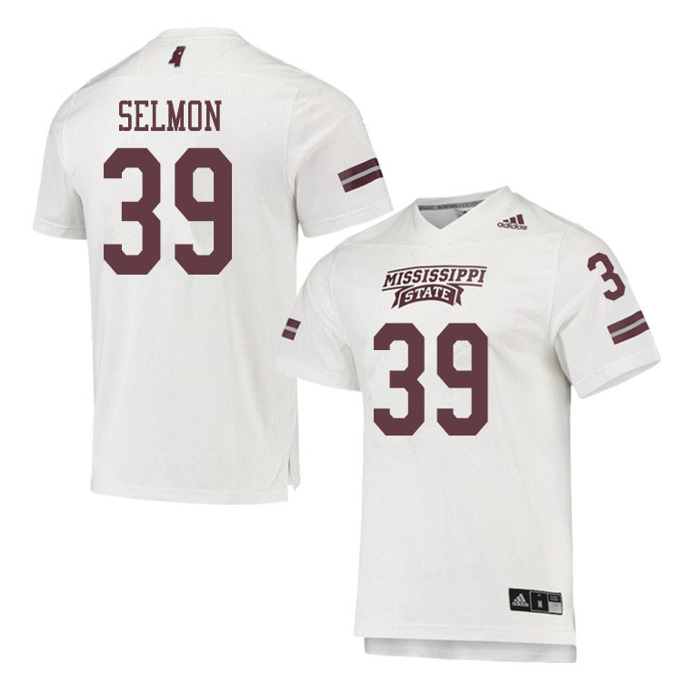Men #39 Javorrius Selmon Mississippi State Bulldogs College Football Jerseys Sale-White